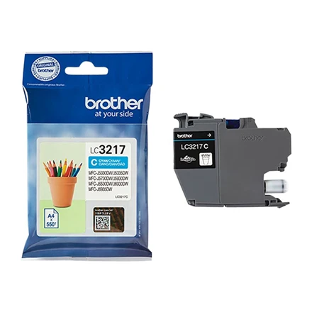 BROTHER LC3217C žydro rašalo kasetė, 550 psl.
