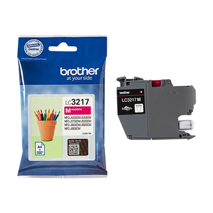 BROTHER LC3217M rausvo rašalo kasetė, 550 psl.