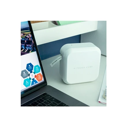 BROTHER PT-P710BTH CUBE PLUS, LABEL THERMO Spausdintuvas PORTABLE, USB, BT (Baltas)