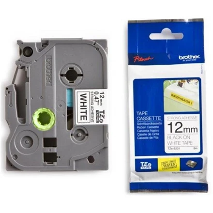 Brother | TZ-231 Laminated Tape | Juodas on Baltas | TZe | 8 m | 1.2 cm