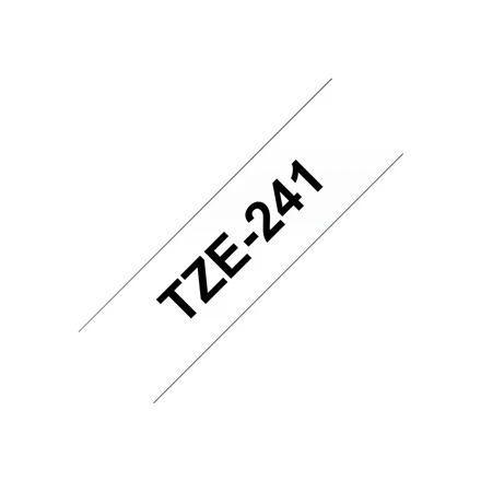 Brother | TZ-241 Laminated Tape | Juodas on Baltas | TZe | 8 m | 1.8 cm