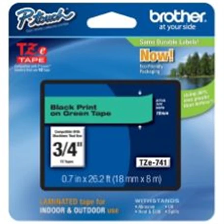 Brother BROLIS TZ741 18 Juodas ON Žalias