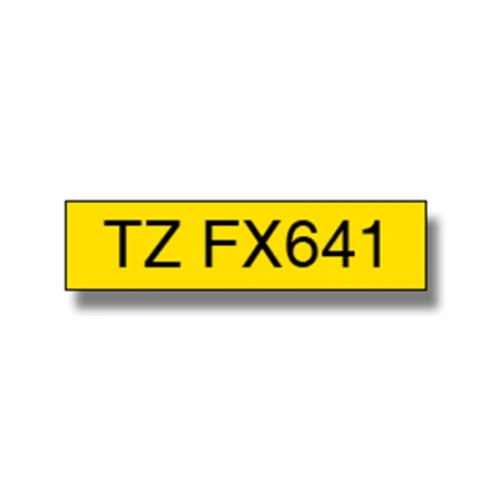 Brother BROLIS TZEFX641 18 Juodas ON Geltonas FLEX