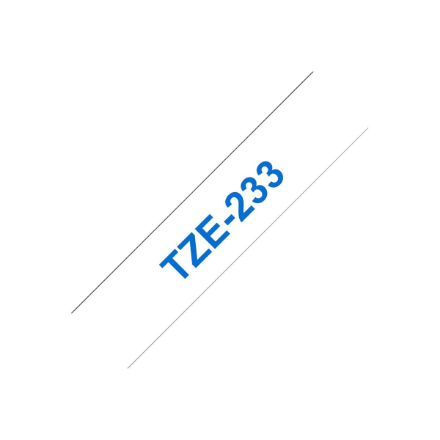 Brother | TZe-233 Laminated Tape | Mėlyna on Baltas | TZe | 8 m | 1.2 cm