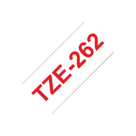 Brother | TZe-262 Laminated Tape | Raudona on Baltas | TZe | 8 m | 3.6 cm
