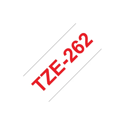 Brother | TZe-262 Laminated Tape | Raudona on Baltas | TZe | 8 m | 3.6 cm