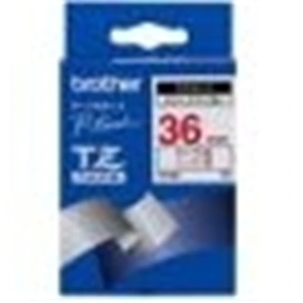Brother | TZe-262 Laminated Tape | Raudona on Baltas | TZe | 8 m | 3.6 cm