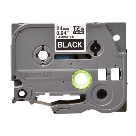 Brother | TZe-355 Laminated Tape | Baltas on Juodas | TZe | 8 m | 2.4 cm
