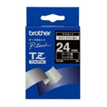 Brother | TZe-355 Laminated Tape | Baltas on Juodas | TZe | 8 m | 2.4 cm