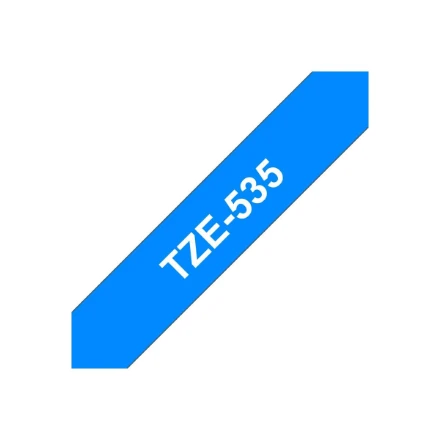 Brother | TZe-535 Laminated tape | Baltas on Mėlyna | TZe | 8 m | 1.2 cm