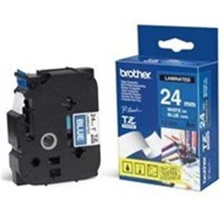 Brother | TZe-555 Laminated tape | Baltas On Mėlyna | TZe | 8 m | 2.4 cm