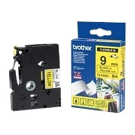 Brother BROLIS TZEFX621 9 Juodas ON Geltonas FLEX
