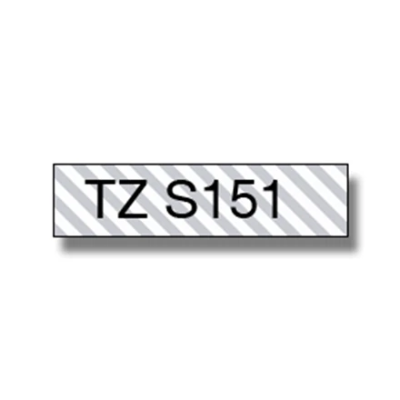 Brother TZe-S151 stipri lipni laminuota juosta Juodas ant Clear, TZe, 8 m, 2,4 cm