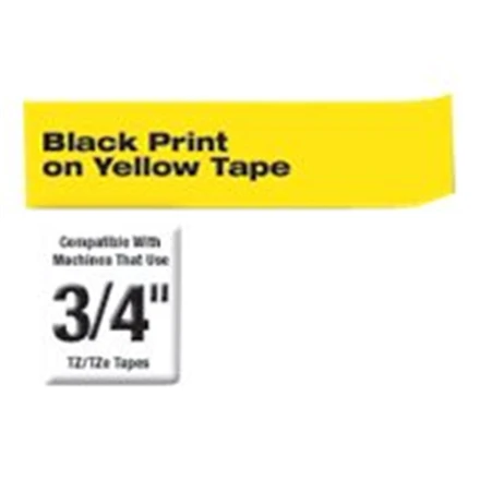 Brother | TZe-S641 Strong Adhesive Laminated Tape | Juodas on Geltona | TZe | 8 m | 1.8 cm