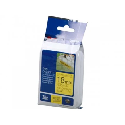 Brother | TZe-S641 Strong Adhesive Laminated Tape | Juodas on Geltona | TZe | 8 m | 1.8 cm