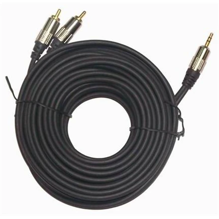 Audio laidas 3,5 mm į 2xRCA, 1,5 m ilgio