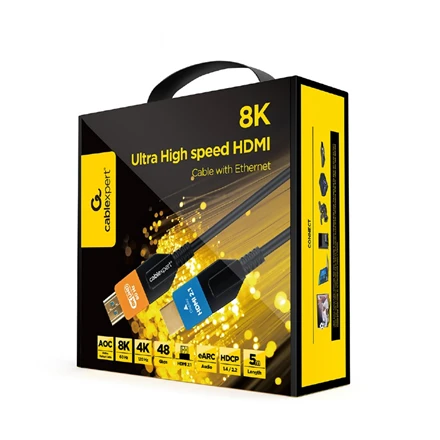 Gembird Cablexpert Active Optical (AOC) itin didelės spartos HDMI kabelis su Ethernet AOC serija, 5 m | CC-HDMI8K-AOC-5M