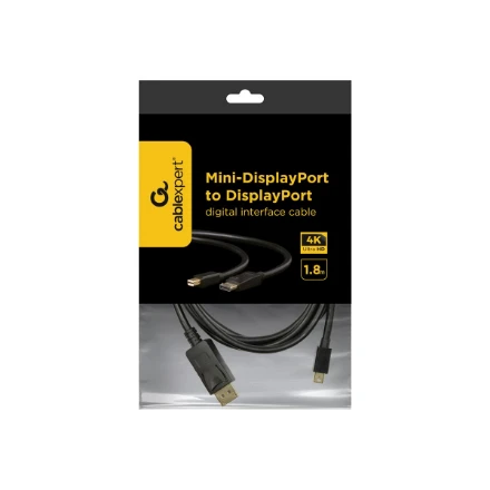 GEMBIRD CCP-mDP2-6 Gembird Mini DisplayPort į DisplayPort skaitmeninės sąsajos kabelis, 1,8 m