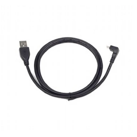Gembird Cablexpert USB A - MicroUSB B, 1,8 m kampinis mikro-USB laidas, USB A, Micro-USB B, 1,8 m, Juodas