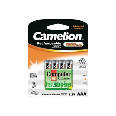 Camelion AAA 1100 mAh įkraunamos baterijos pakuotė