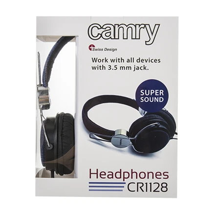 Camry CR 1128 Ausinės/3.5mm jack/ 32Ω±10%/20Hz~20 000Hz/Juodas Camry CR 1128 Juodas, 3.5 mm, 20 - 20 000 Hz,