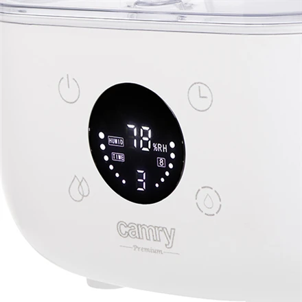 Camry | CR 7973w | Drėkintuvas | 23 W | Vanduo bako talpa 5 L | Tinka kambariams iki 35 m² | Ultragarsinis | Drėkinimo pajėgumas 100-260 ml/val | Baltas