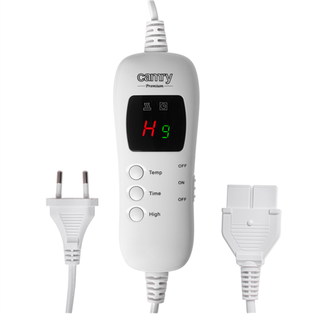 Camry | Elektrinio šildymo užvalkalas su laikmačiu | CR 7442 | Šildymo lygių skaičius 7 | Asmenų skaičius 1 | Nuotolinio valdymo pultas | 120 W