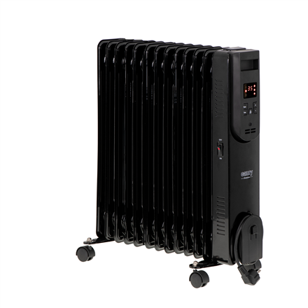 Adler Camry | Alyvos pripildytas radiatorius su nuotolinio valdymo pulteliu | CR 7814 | Alyva užpildytas radiatorius | 2500 W | Galios lygių skaičius 3 | Juodas