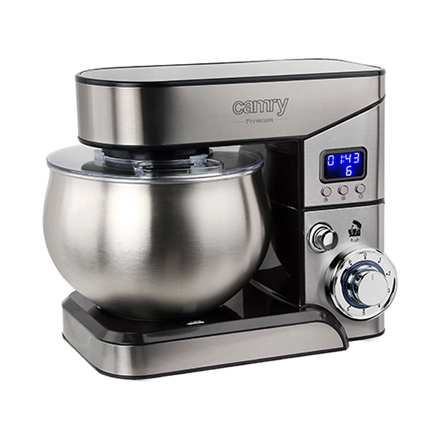 Plakiklis Camry | Planetary virtuvinis kombainas | CR 4223 | 2000 W | Greičių skaičius 6 | Bowl capacity 5 L | Sidabrinis