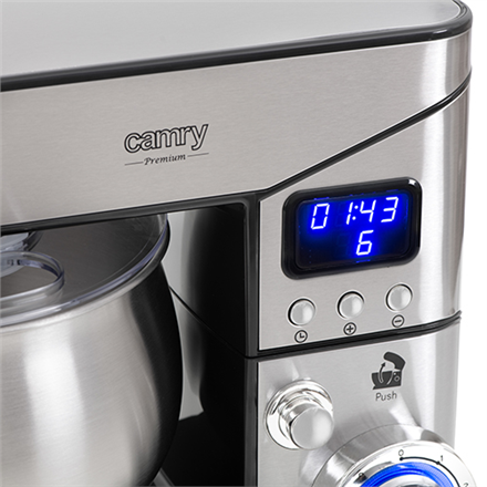 Plakiklis Camry | Planetary virtuvinis kombainas | CR 4223 | 2000 W | Greičių skaičius 6 | Bowl capacity 5 L | Sidabrinis