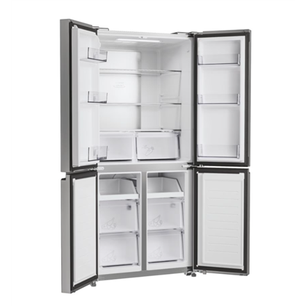 Candy Šaldytuvas | CFQQ5T817EPS | Energy efficiency class E | Free standing | Side by side | Height 181.5 cm | No Frost system | Šaldytuvas net capacity 311 L | Šaldiklis net capacity 156 L | Ekranas | 35 dB | Sidabrinis