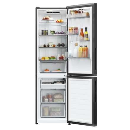 Candy Šaldytuvas | CNCQ2T518EB | Energy efficiency class E | Free standing | Combi | Height 182.5 cm | No Frost system | Šaldytuvas net capacity 197 L | Šaldiklis net capacity 82 L | 38 dB | Juodas