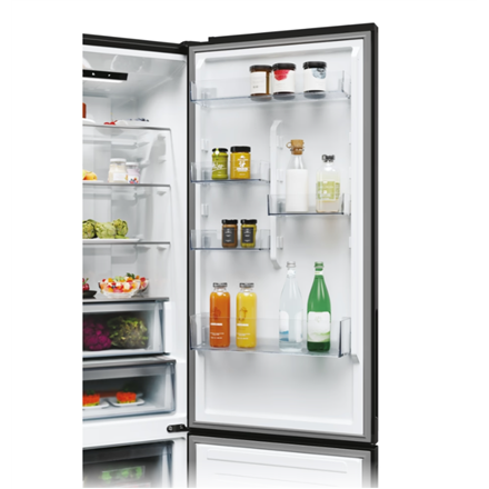 Candy Šaldytuvas | CNCQ2T620EB | Energy efficiency class E | Free standing | Combi | Height 205 cm | No Frost system | Šaldytuvas net capacity 289 L | Šaldiklis net capacity 120 L | Ekranas | 38 dB | Juodas