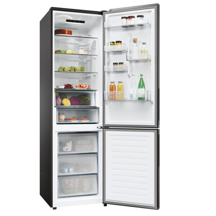 Candy Šaldytuvas | CNCQ2T620EB | Energy efficiency class E | Free standing | Combi | Height 205 cm | No Frost system | Šaldytuvas net capacity 289 L | Šaldiklis net capacity 120 L | Ekranas | 38 dB | Juodas