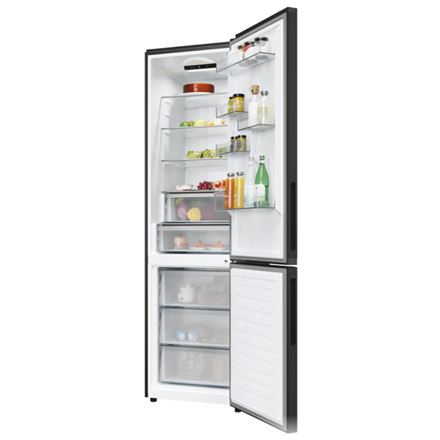 Candy Šaldytuvas | CNCQ2T620EB | Energy efficiency class E | Free standing | Combi | Height 205 cm | No Frost system | Šaldytuvas net capacity 289 L | Šaldiklis net capacity 120 L | Ekranas | 38 dB | Juodas