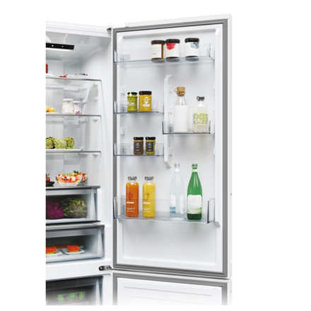 Candy Šaldytuvas | CNCQ2T620EW | Energy efficiency class E | Free standing | Combi | Height 205 cm | No Frost system | Šaldytuvas net capacity 289 L | Šaldiklis net capacity 120 L | Ekranas | 38 dB | Baltas