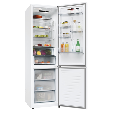 Candy Šaldytuvas | CNCQ2T620EW | Energy efficiency class E | Free standing | Combi | Height 205 cm | No Frost system | Šaldytuvas net capacity 289 L | Šaldiklis net capacity 120 L | Ekranas | 38 dB | Baltas