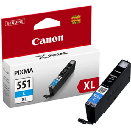 CANON 1LB CLI-551XLC rašalo kasetė žalsvai mėlyna didelės talpos 700 puslapių 1 pakuotė XL