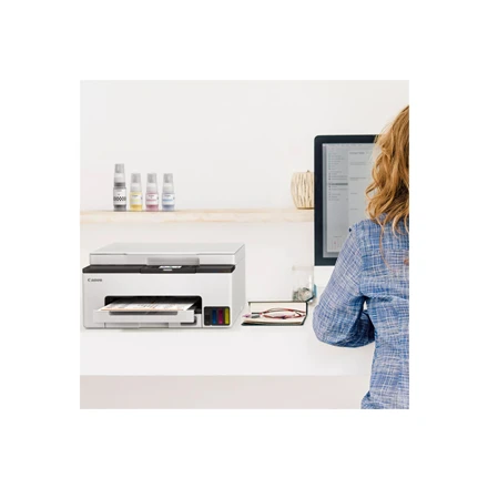 CANON MAXIFY GX1050 daugiafunkcis spalvotas rašalinis spausdintuvas, pakartotinai užpildomas, A4, 210 x 297 mm, A4, 15 atv./min., 250 lapų, USB 2.0, LAN, „Wi-Fi“.