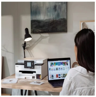 CANON MAXIFY GX1050 daugiafunkcis spalvotas rašalinis spausdintuvas, pakartotinai užpildomas, A4, 210 x 297 mm, A4, 15 atv./min., 250 lapų, USB 2.0, LAN, „Wi-Fi“.