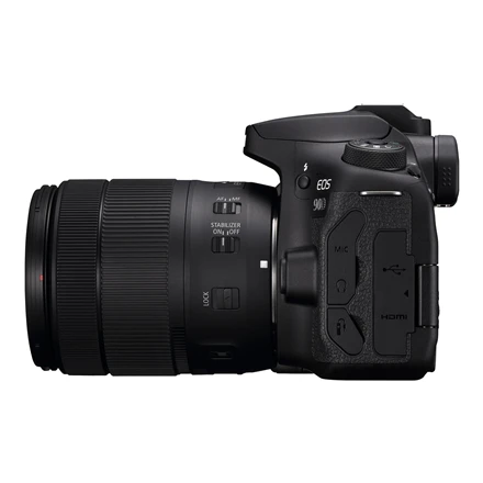 Canon EOS 90D + EF-S 18-135mm f/3.5-5.6 IS USM SLR fotoaparato komplektas 32,5 MP CMOS 6960 x 4640 pikseliai Juoda