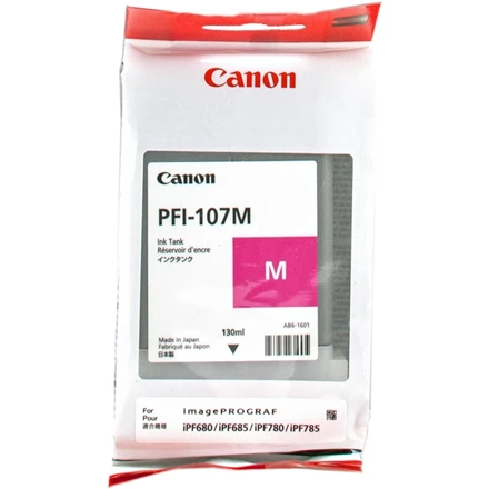 Rašalas Canon PFI107M rausvai raudonas | 130ml | iPF68X, 78X