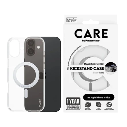 Panzer Glass CARE by PanzerGlass Feature su stoveliu Apple iPhone 16 Plus 6.7" sidabrinis/sidabrinis MagSafe 1327