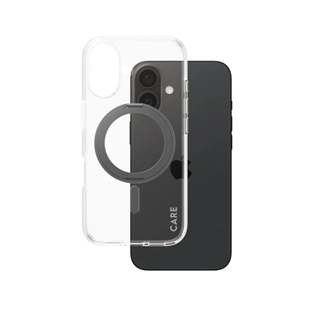 Panzer Glass CARE by PanzerGlass Feature Kickstand Case Apple iPhone 16 6.1" dėklas telefonui juodos spalvos/dėklas telefonui juodos spalvos MagSafe 1321
