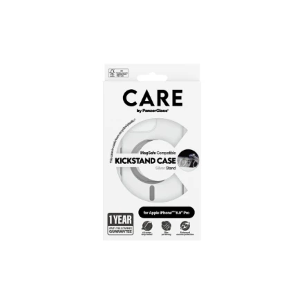 Panzer Glass CARE by PanzerGlass Feature Kickstand Apple iPhone 16 Pro Max 6.9" sidabrinis/sidabrinis MagSafe 1328