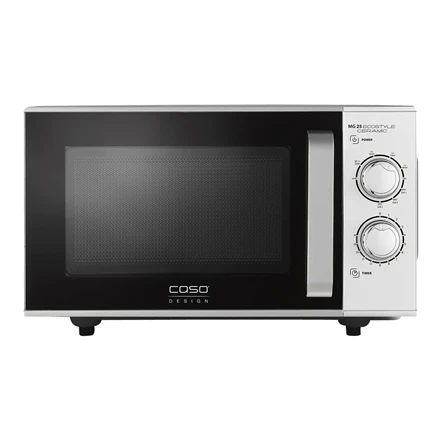 Caso | Keraminė mikrobangų krosnelė su grotelėmis | MG 25 Ecostyle | Laisvai pastatoma | 900 W | 25 l | Grotelės | Sidabrinis