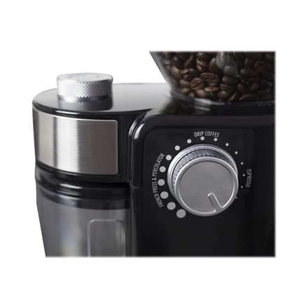Kavamalė Caso | Kavos malūnėlis | Barista Crema | 150 W | Kavos pupelių talpa 240 g | Puodelių skaičius 12 vnt(s) | Juodas