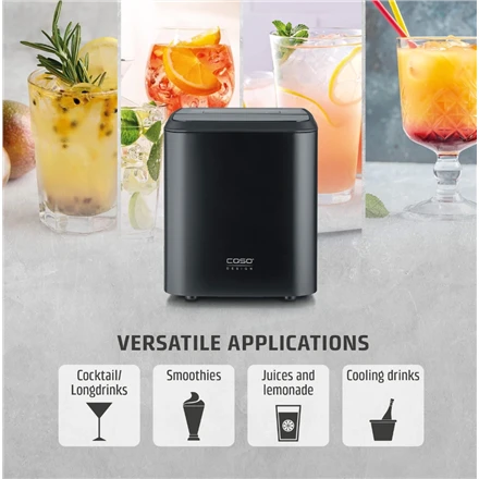 Caso ledo kubelių gaminimo aparatas | Clear Ice Advanced | Galia 130 W | Talpa 1,5 l | Matinis juodas