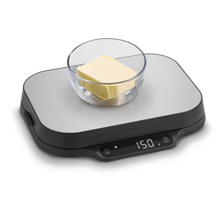 Virtuvinės svarstyklės Caso Kitchen and Precision scales | KitchenDuo | Ekranas type LED | Juodas/Nerūdijantis plienas