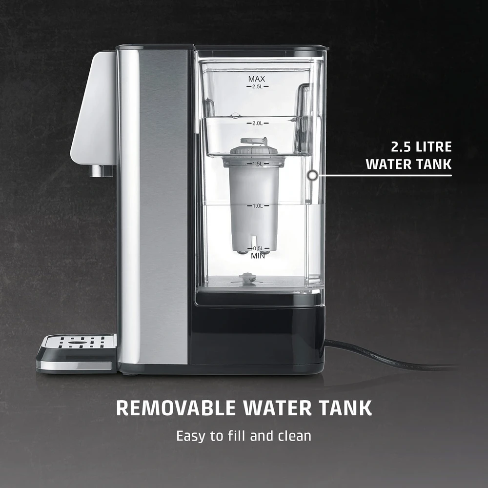 Karšto vandens dispenseris Caso HW 620 Turbo, 2600 W, 2.5 L, Nerūdijantis plienas